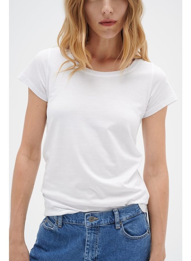 T-SHIRT RENA COL ROND BLANC