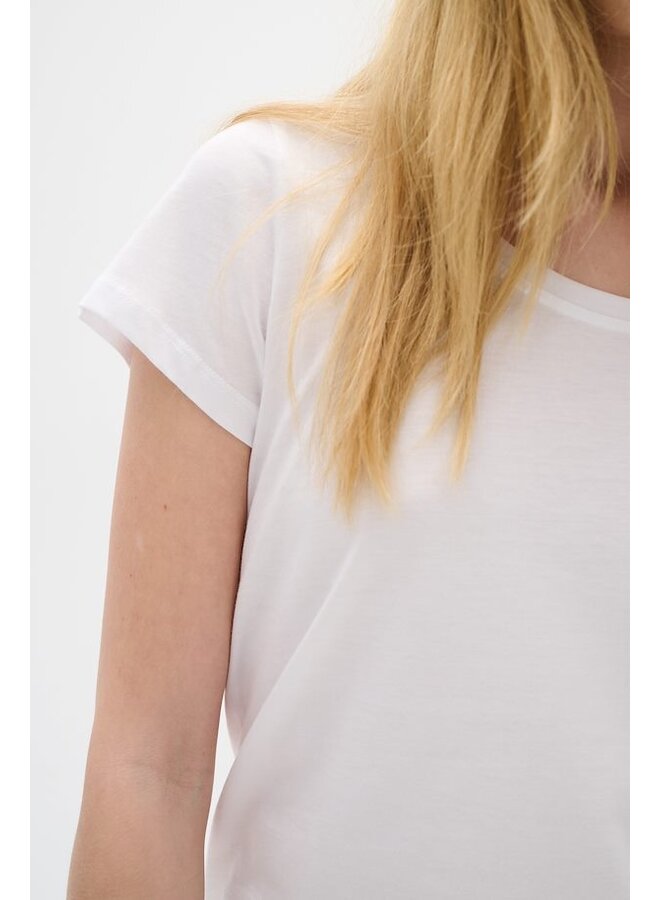 T-SHIRT RENA COL ROND BLANC