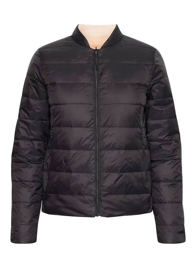 MANTEAU MAT. REVERS. NOIR LILA