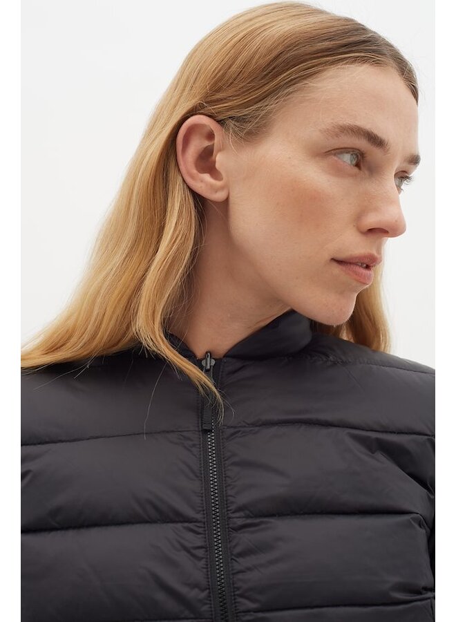 MANTEAU MAT. REVERS. NOIR LILA