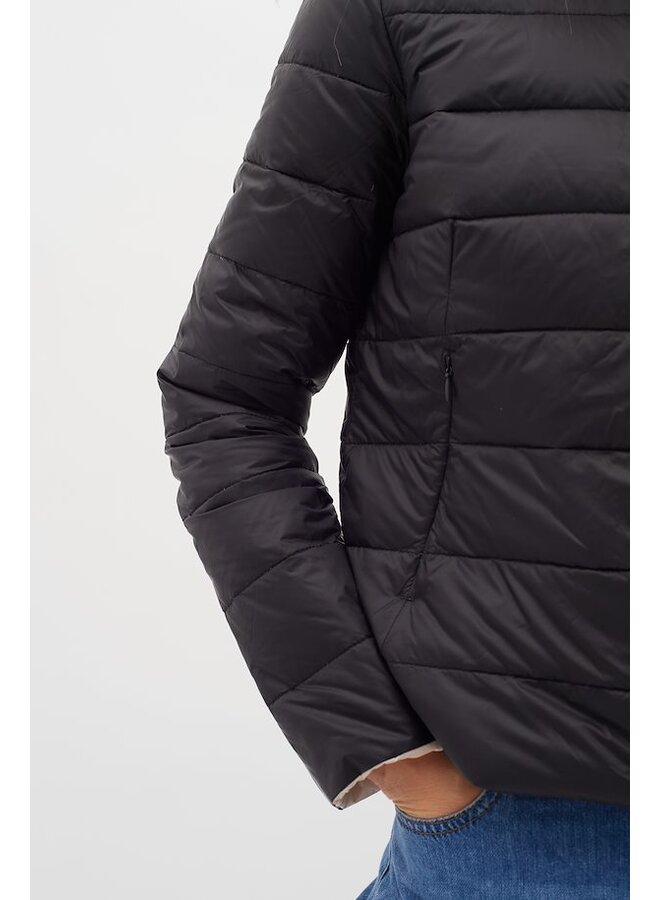 MANTEAU MAT. REVERS. NOIR