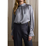 BLOUSE SATINÉE GRISE