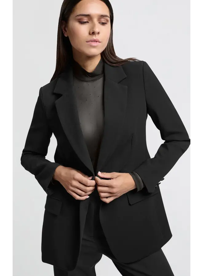 TOP MESH BRILLANT NOIR