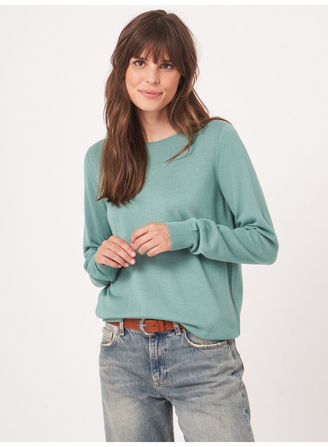 CHANDAIL COL BATEAU AQUA