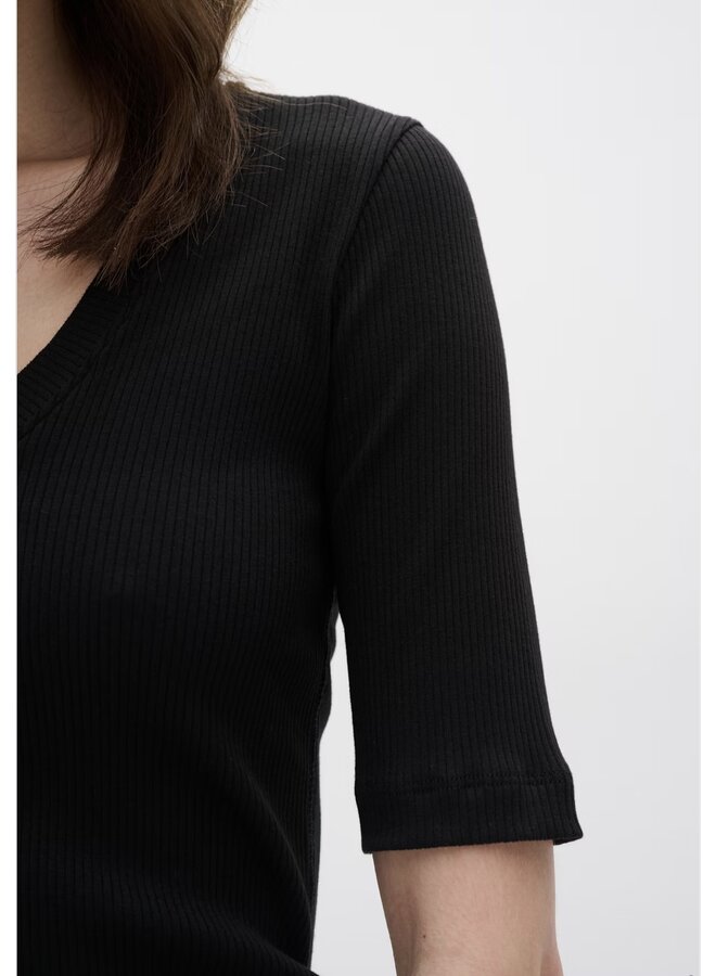 T-SHIRT DAGNA COL V NOIR