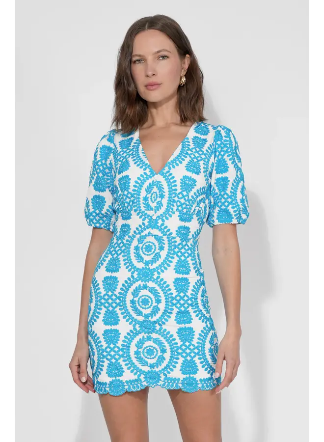 ROBE ROSEMARY BRODÉE TURQ.