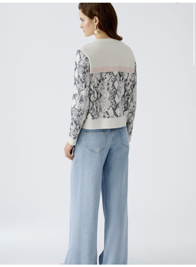 PULL SERPENT BLANC/NOIR