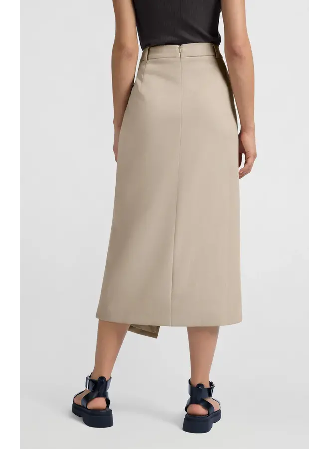 JUPE MIDI ASYM. BEIGE