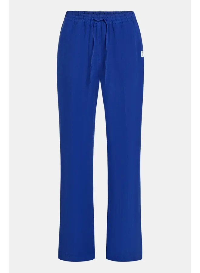 PANTALON LIN BLEU ROYAL