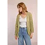 CARDIGAN CROCHET VERT LIME