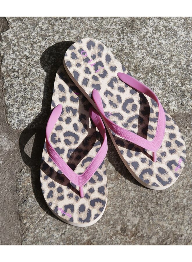 FLIP FLOP LÉOPARD/ROSE