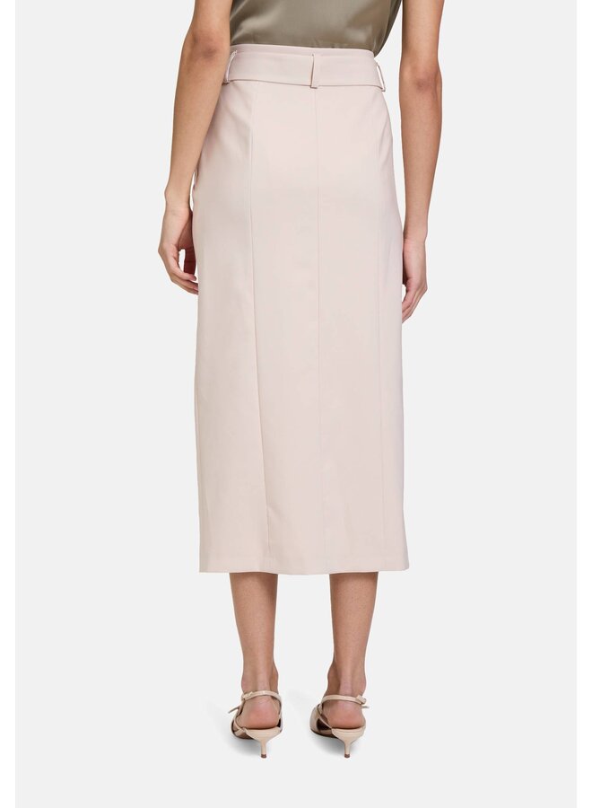 JUPE BEIGE CEINTURÉE