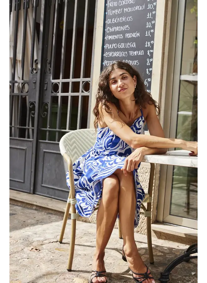 ROBE CORA BLEU/BLANC