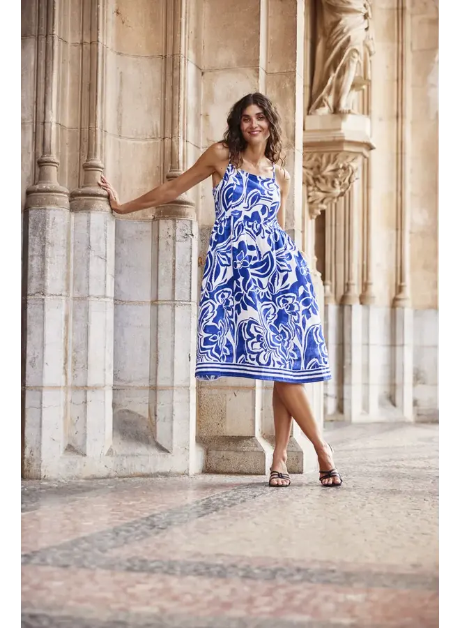 ROBE CORA BLEU/BLANC