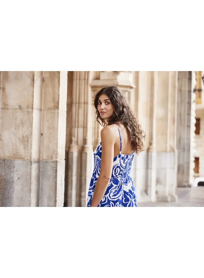 ROBE CORA BLEU/BLANC