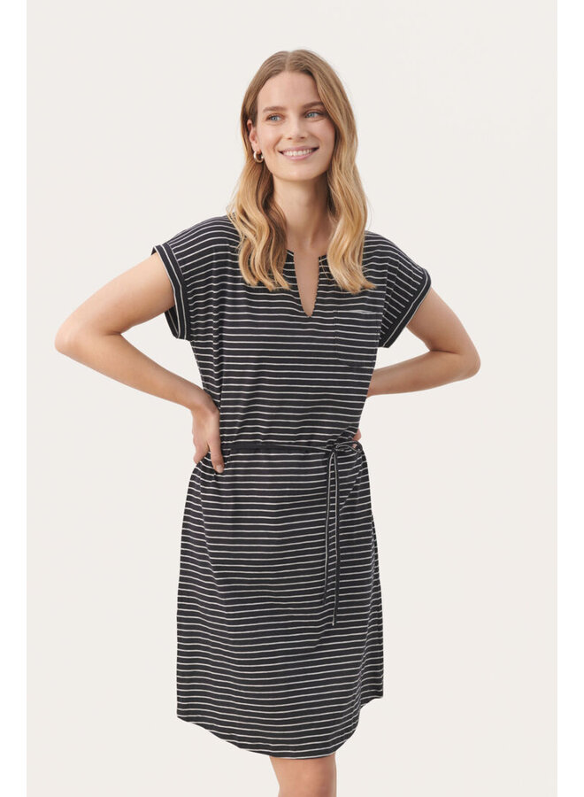 ROBE MABELS MARINE/BLANCHE