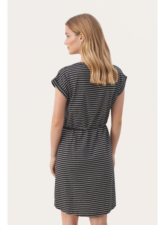 ROBE MABELS MARINE/BLANCHE