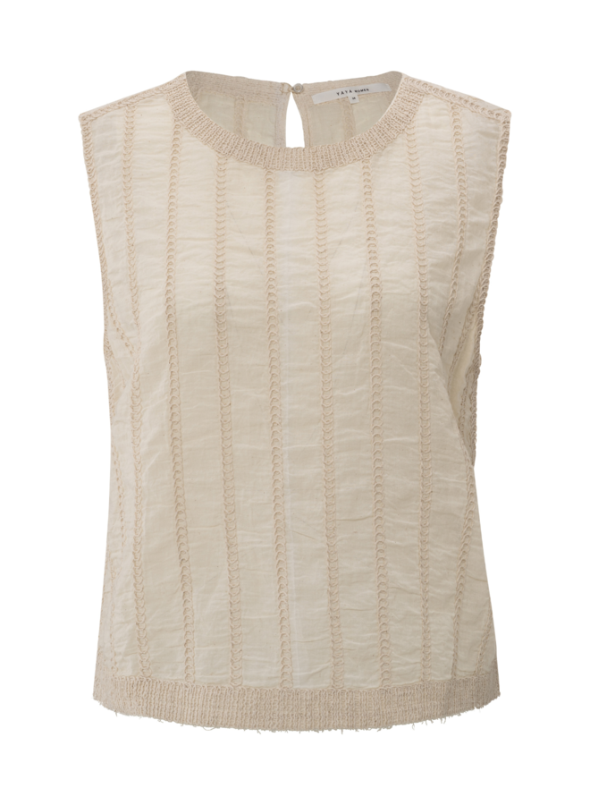 DÉBARDEUR BRODÉ OFF WHITE