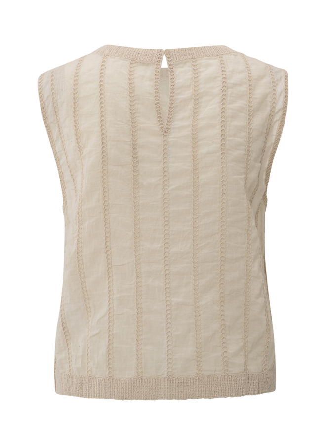 DÉBARDEUR BRODÉ OFF WHITE