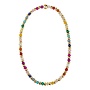 COLLIER PERLES COLORÉES DORÉES
