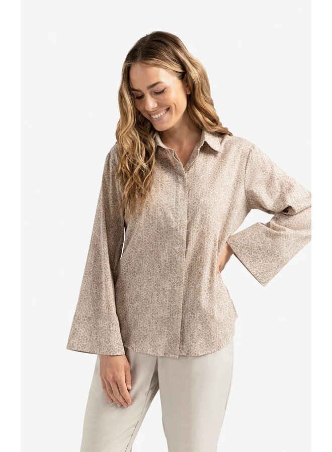 BLOUSE LÉOPARD TAUPE