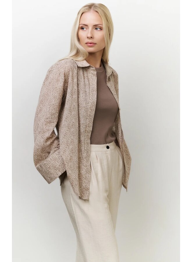 BLOUSE LÉOPARD TAUPE