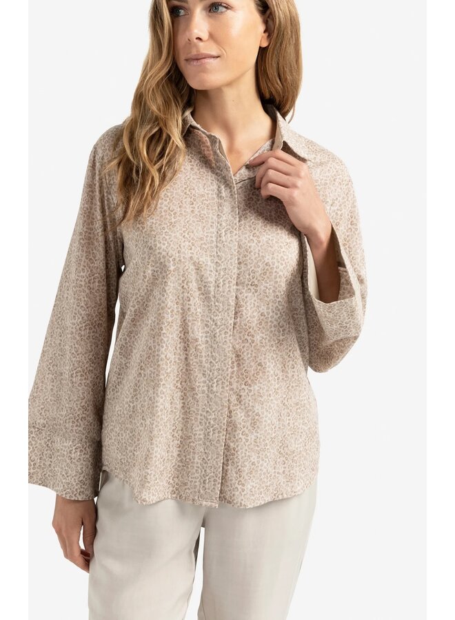 BLOUSE LÉOPARD TAUPE