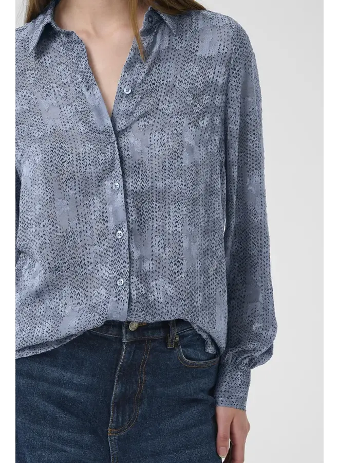 BLOUSE ADDISON MOTIF BLEU