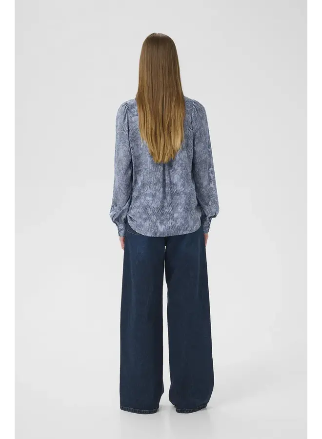 BLOUSE ADDISON MOTIF BLEU