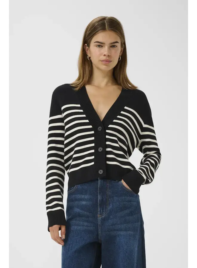 CARDIGAN WALLIS NOIR/BLANC