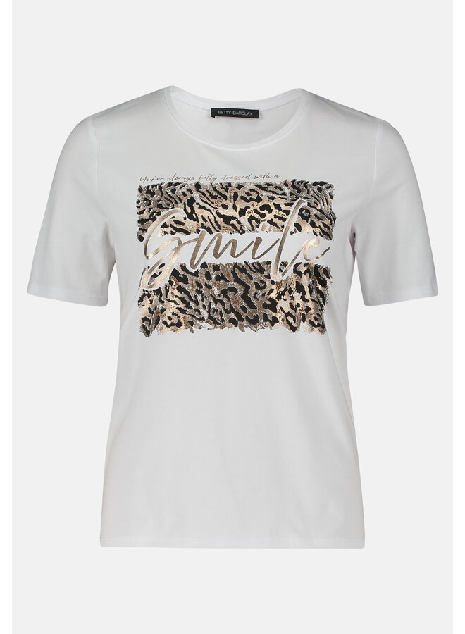 T-SHIRT "SMILE" BLANC/LÉO