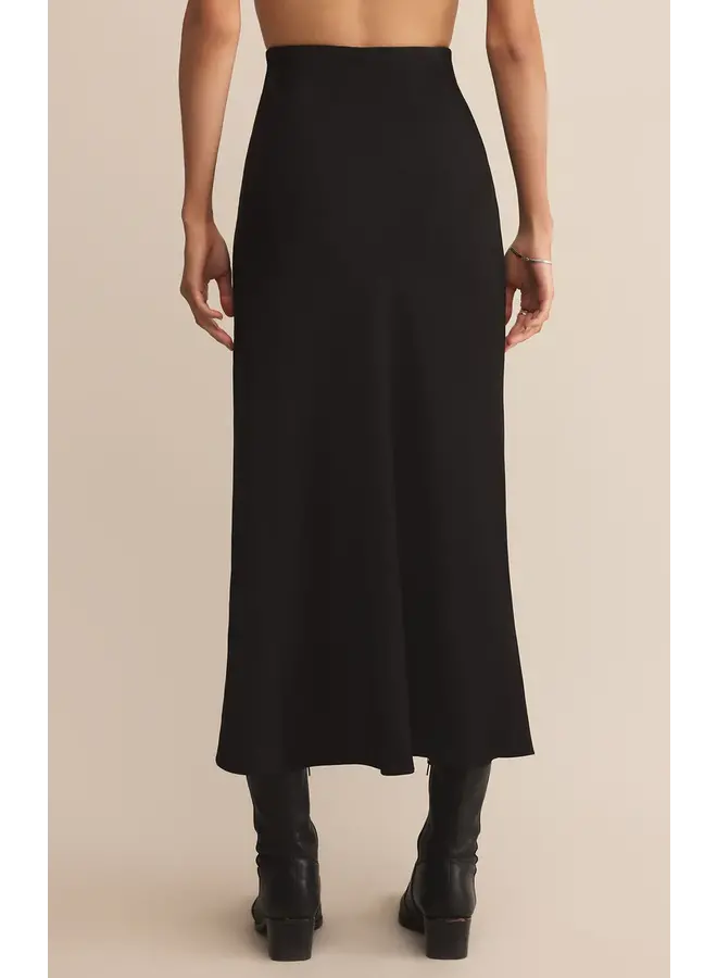 JUPE IZABEL SATIN NOIR