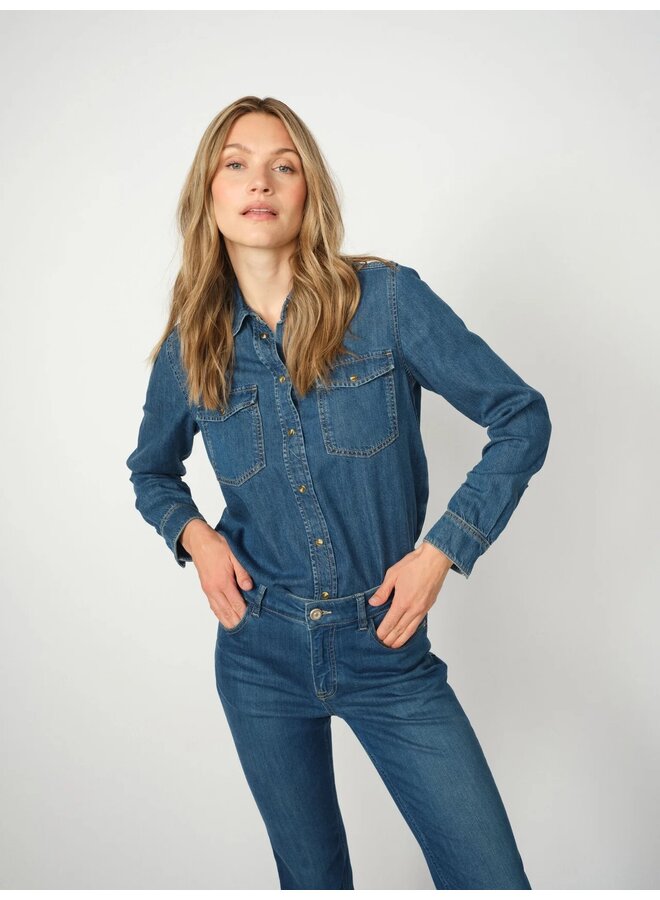 BLOUSE NATALIE DENIM BLEU
