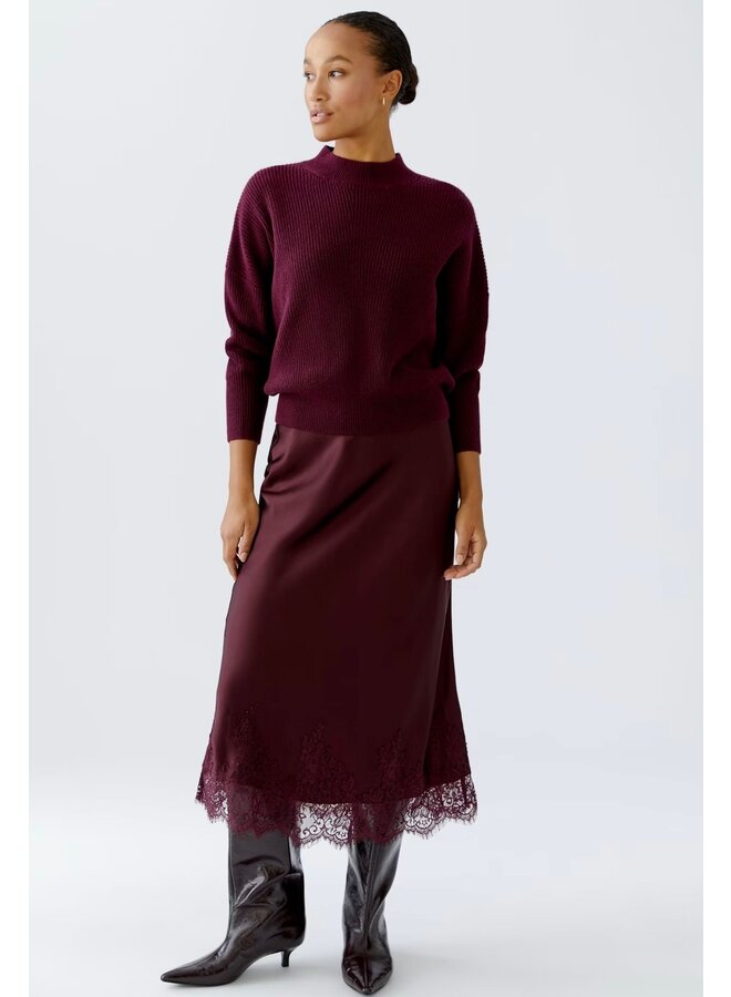 JUPE SATINÉE BOURGOGNE