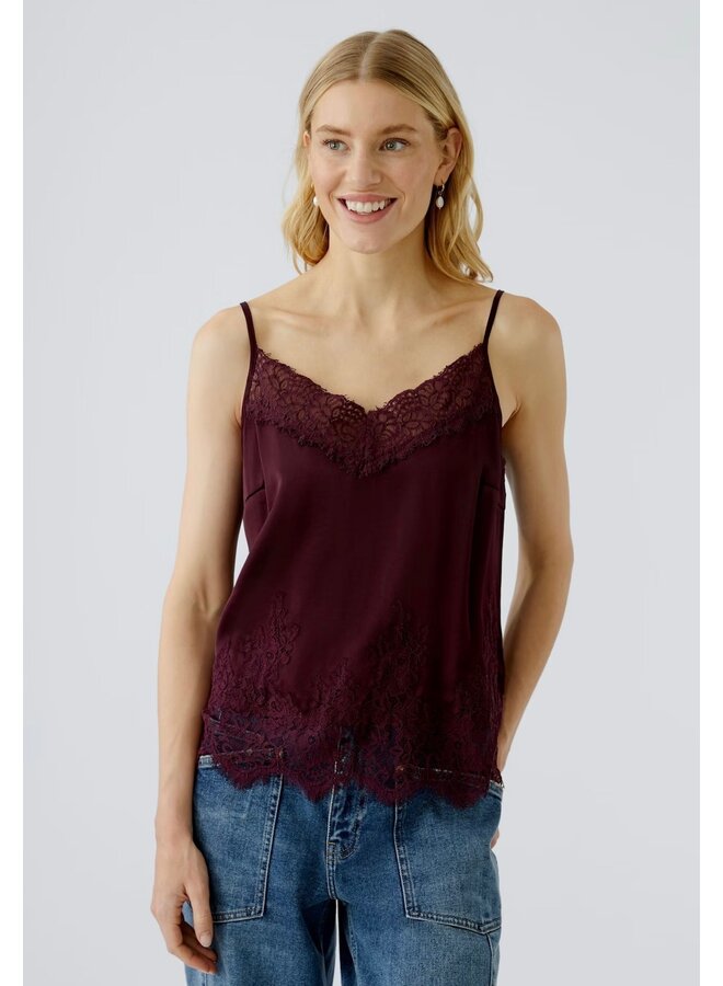 CAMI SATINÉE BOURGOGNE