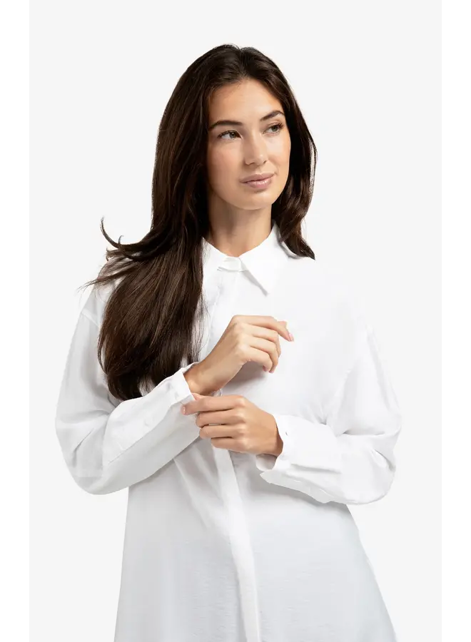 BLOUSE BLANCHE COL AMOVIBLE