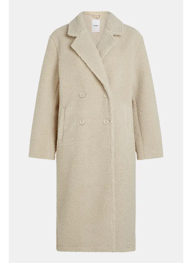 MANTEAU TEDDY LONG BEIGE