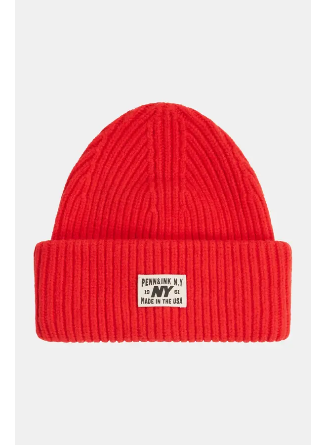 TUQUE LOGO "NY" TOMATE