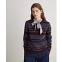 PULL JACQUARD MARRON/BLEU