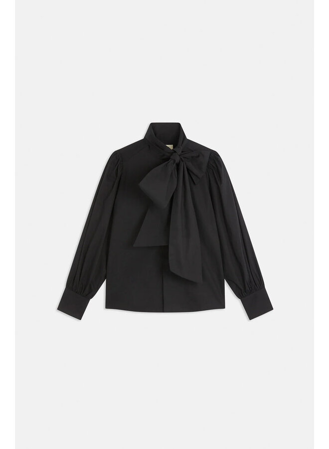 BLOUSE NOUÉE LENY NOIR
