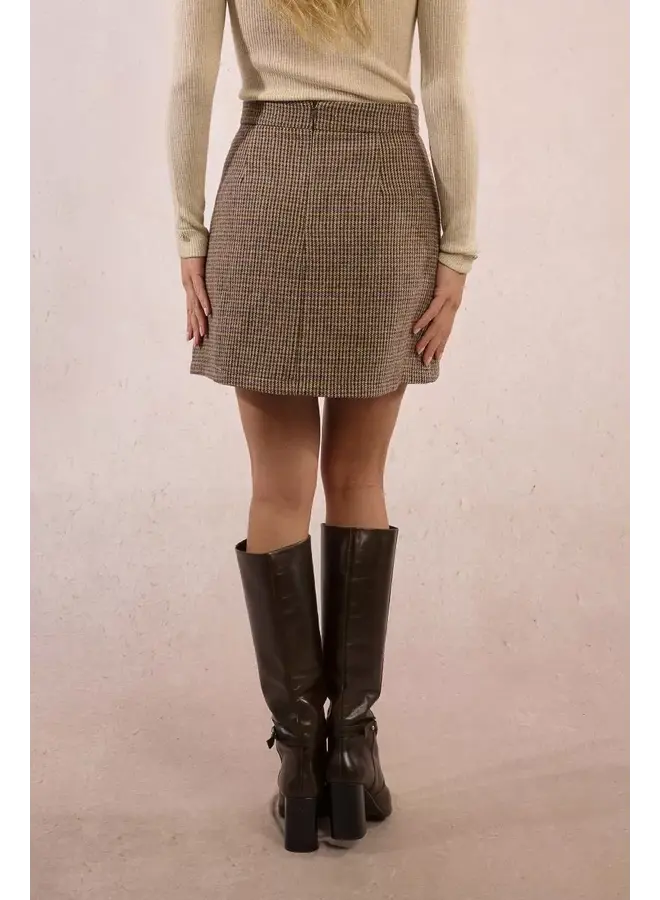 JUPE COURTE MARRON