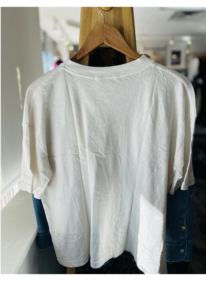 T-SHIRT "HOWDY" BLANC