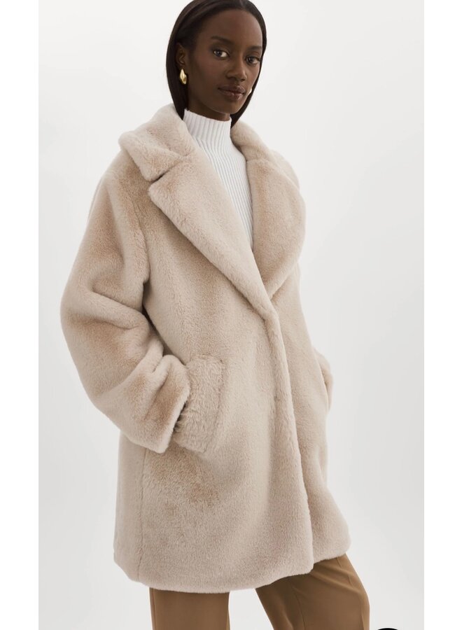 MANTEAU LINNEA FOURRURE AVOINE