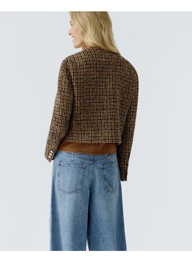 JACKET TWEED NOIR/CARAMEL