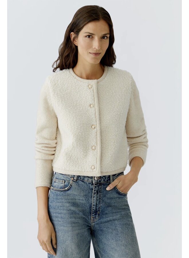 CARDIGAN BLANC CASSÉ