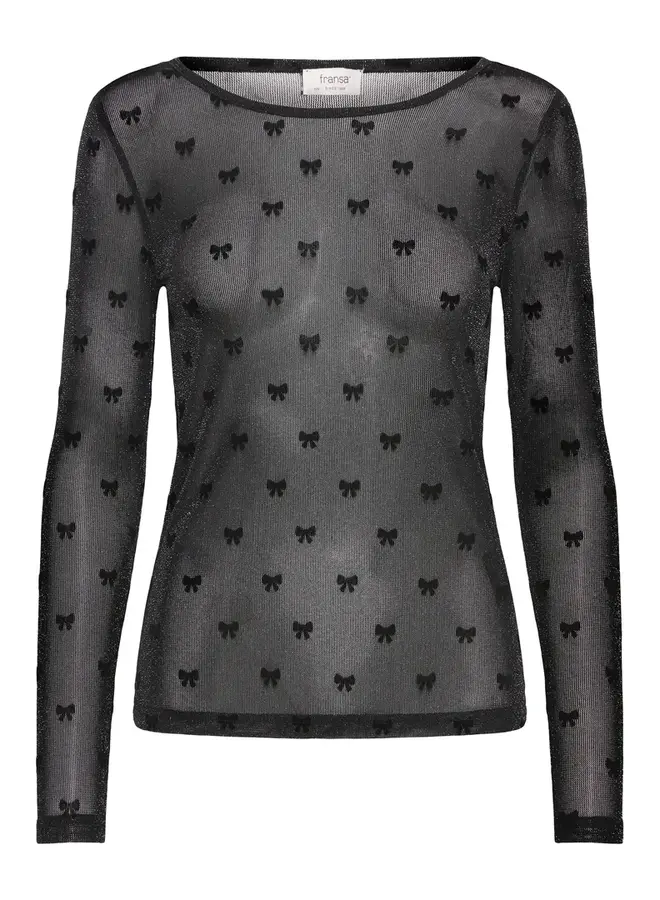 HAUT MESH NOIR BOUCLES