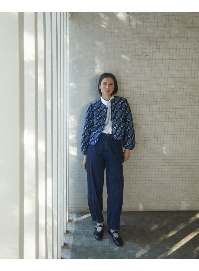JACKET JACQUARD INDIGO