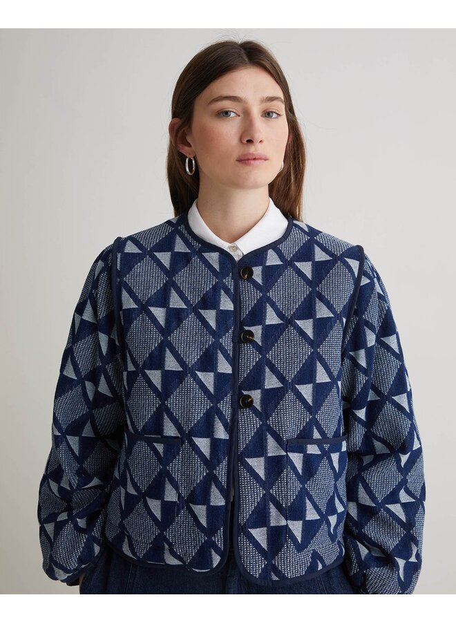 JACKET JACQUARD INDIGO
