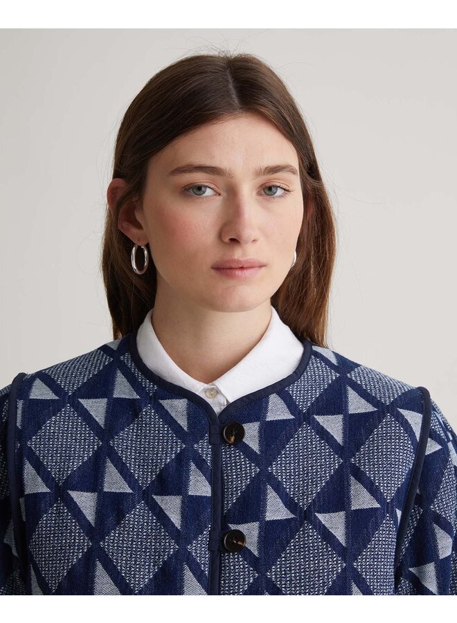JACKET JACQUARD INDIGO