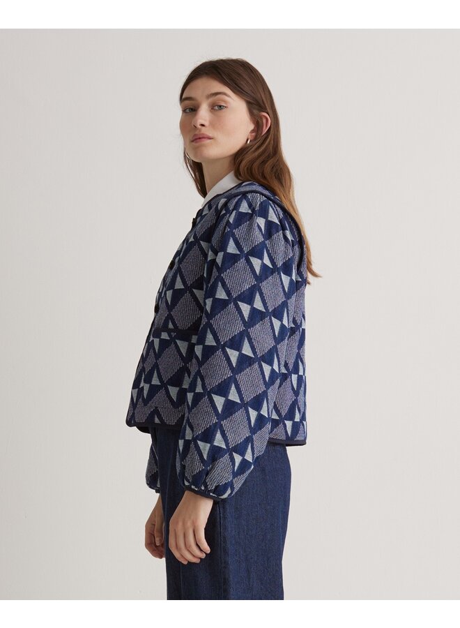 JACKET JACQUARD INDIGO
